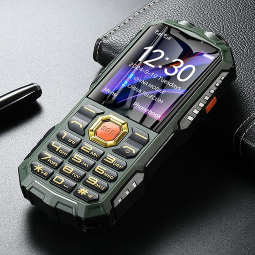 Téléphone robuste Q7+ 4G pour personnes âgées avec clavier, 1,77 pouces, 16 800 mAh, 21 touches, SOS, FM, réseau : 4G, double SIM (vert) SH001B1163-010